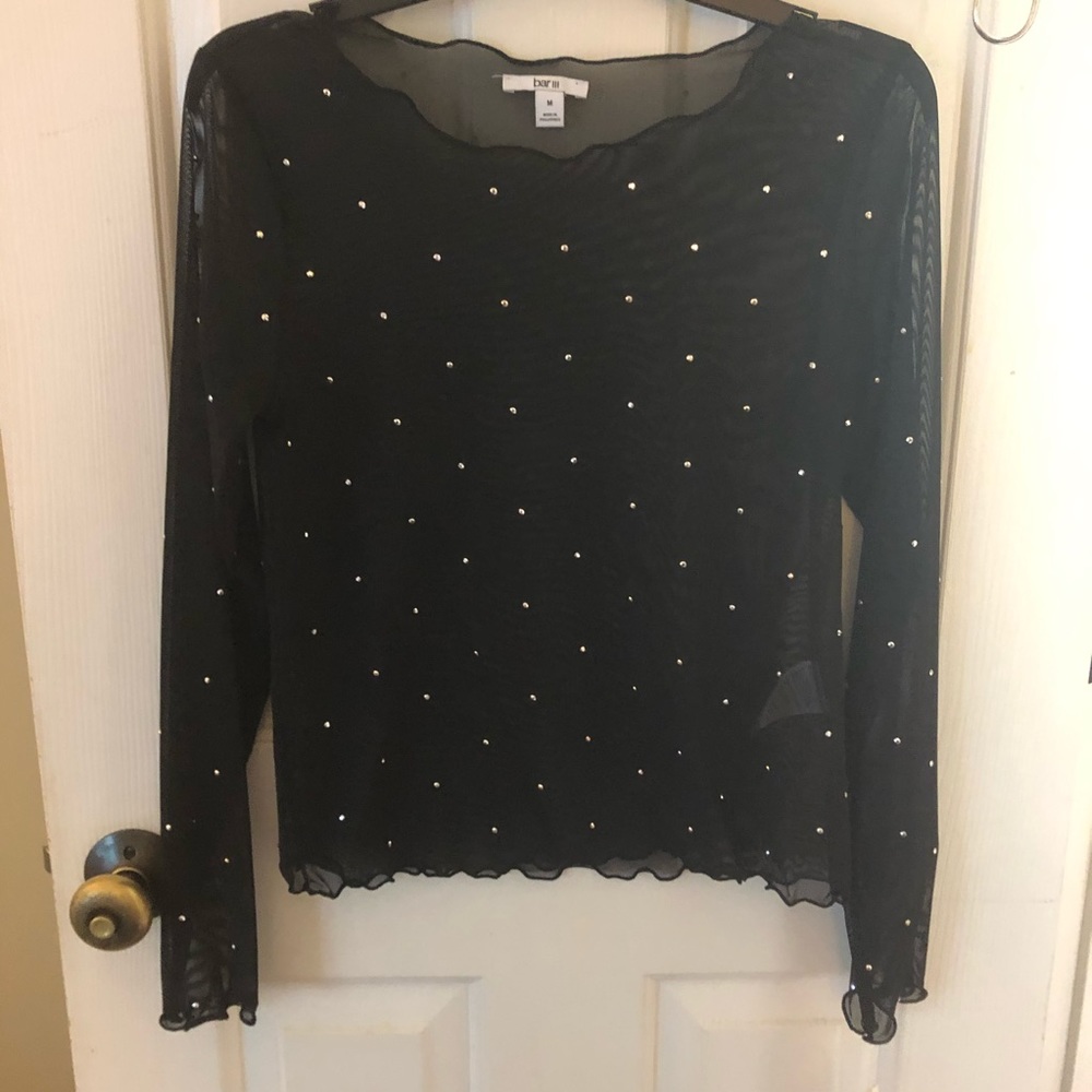 Black sheer bar lll top size m